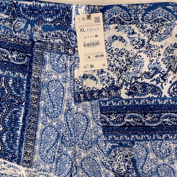 ZARA Printed Wide Leg Pants - Picture 6 of 6